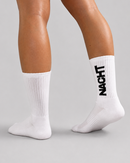 NACHT Crew Socks - White