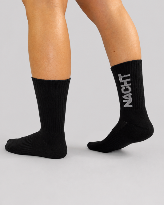 NACHT Crew Socks - Black